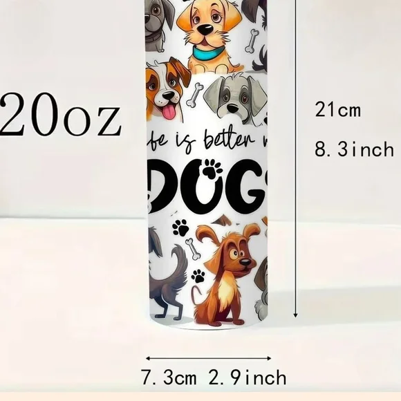 NEW SET Dog-Themed! Insulated LUNCH BAG & TUMBLER! - Picture 6 of 11